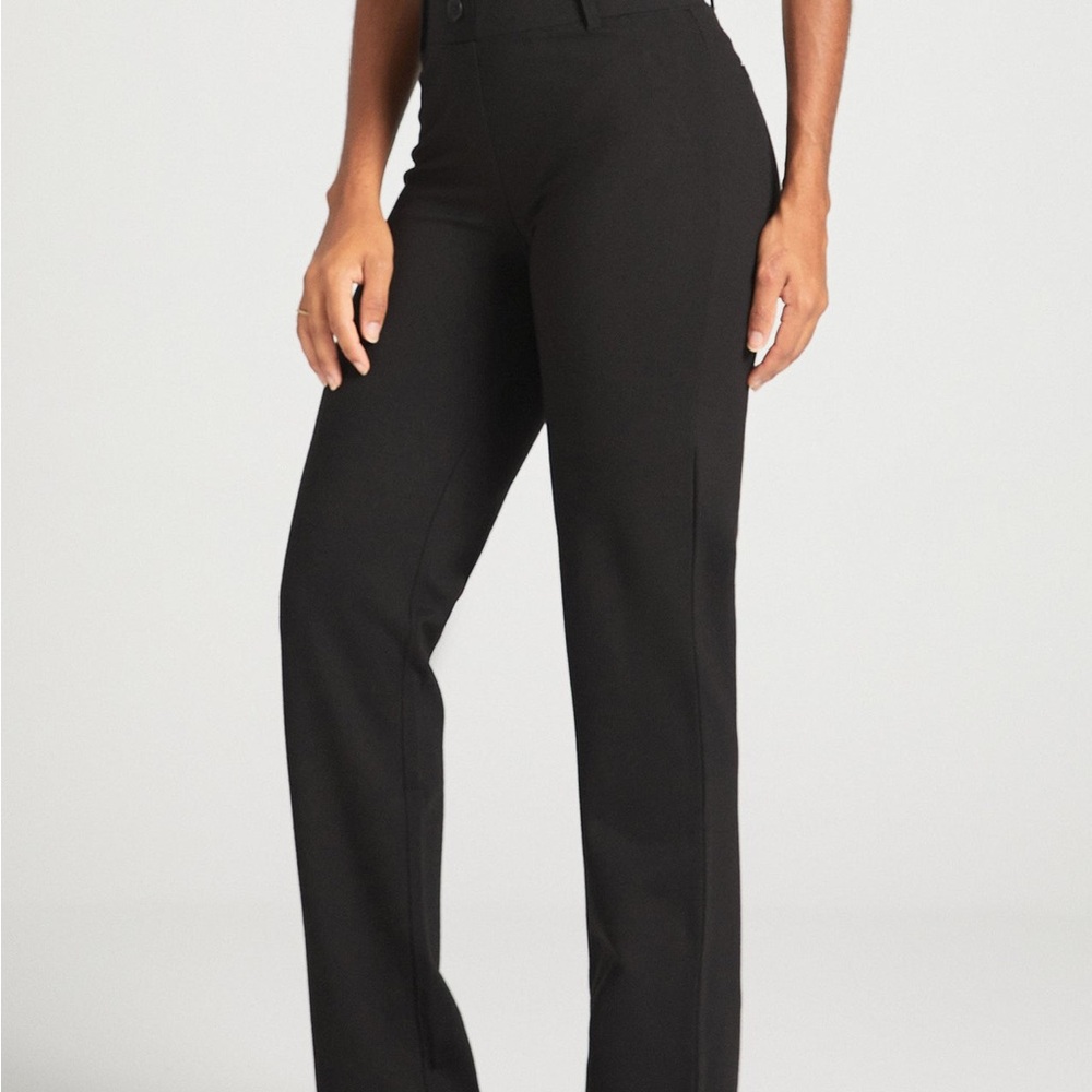 Betabrand Black Straight Leg Pants 2XL
